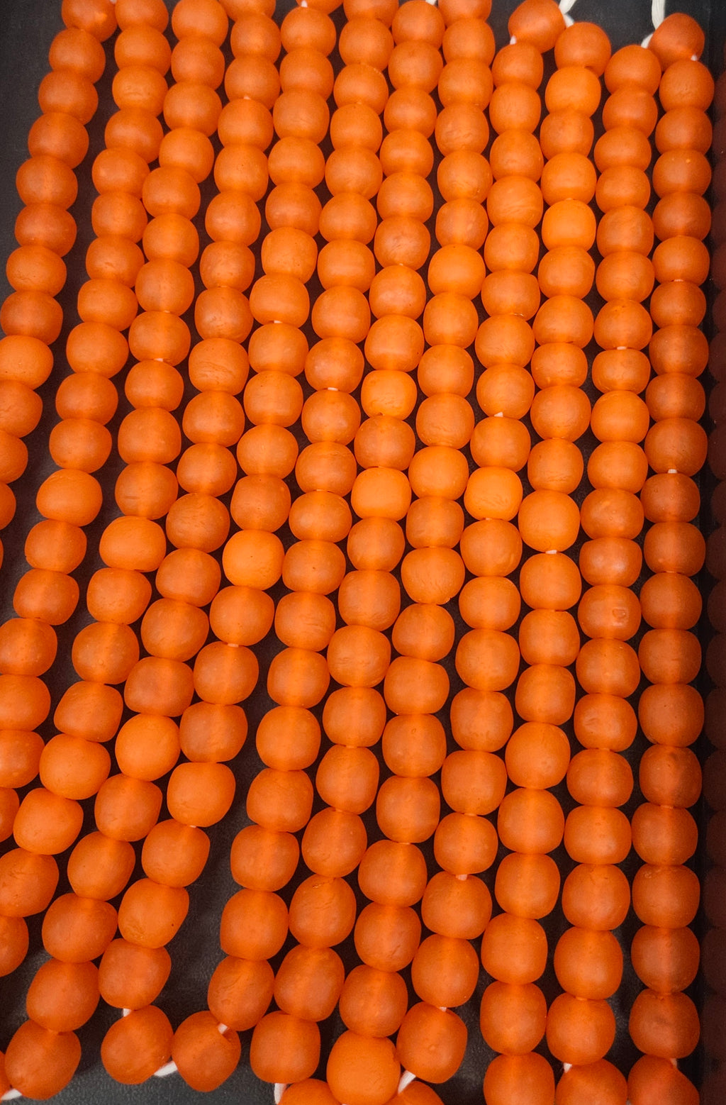 African Glass Beads – Orange Krobo Pocket Beads from Ghana