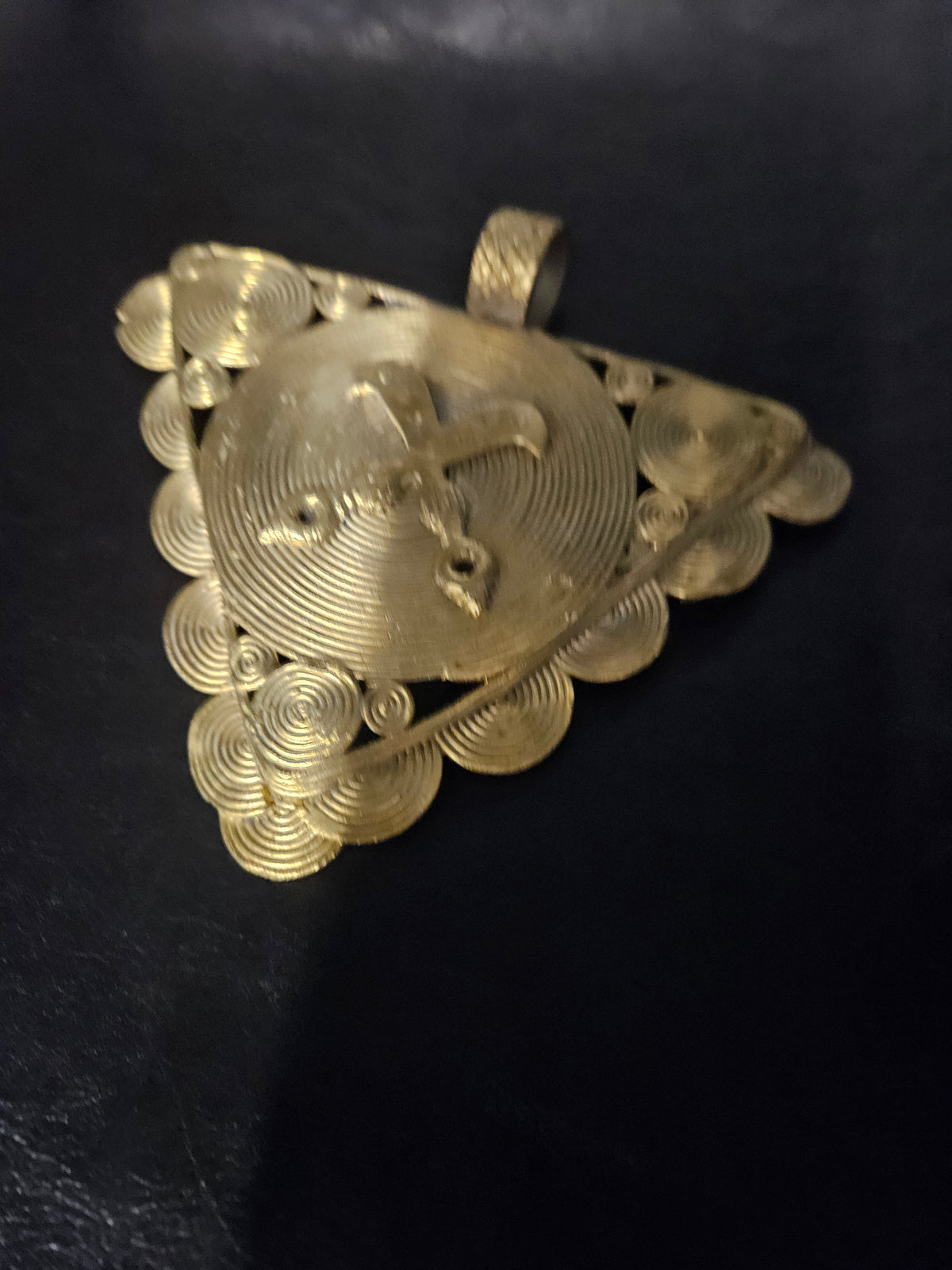 Akofena Adinkra Symbol African Brass Pendant – Handmade in Ghana