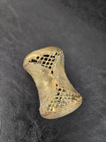 Oversized Ashanti Brass Talking Drum Pendant — Spiral Coil Design