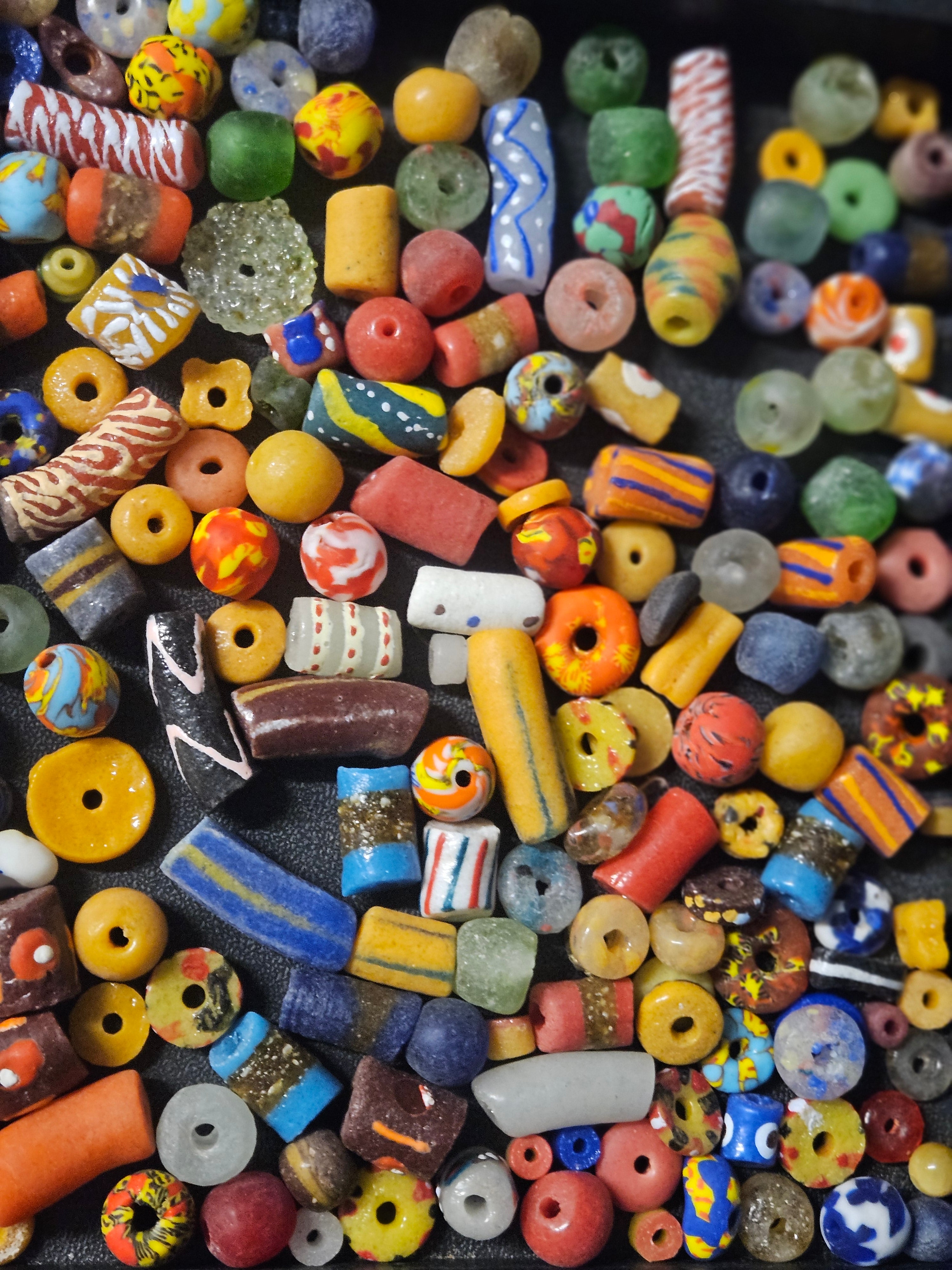 Krobo Glass Bead Studio Sampler – Mixed African Beads from Ghana