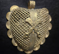 Oversized Akofena Adinkra Symbol Brass Pendant Handmade in Ghana