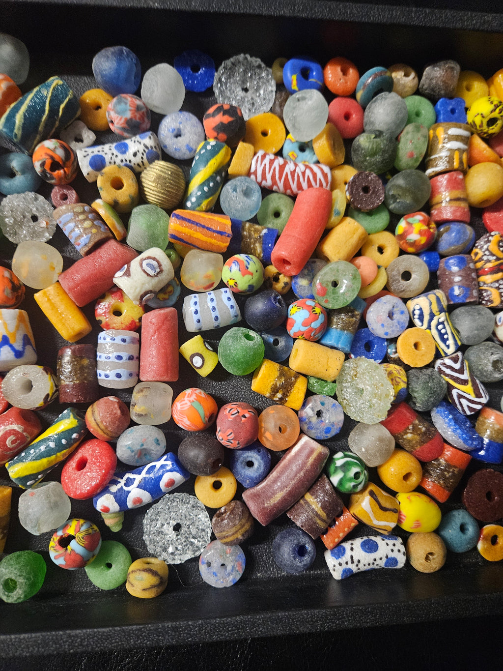 African Glass Bead Mix – Assorted Krobo Beads for Designers
