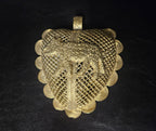 Large Ghana Brass Tiger Statement Pendant – Adinkrahene Design
