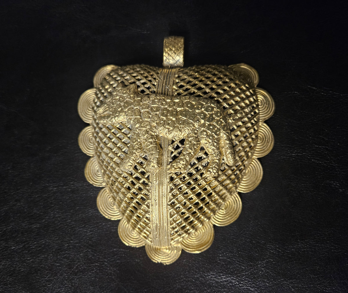 Large Ghana Brass Tiger Statement Pendant – Adinkrahene Design