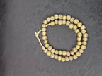 Handcrafted Ashanti Brass Ribbed Round Beads | Large Hole Ghana Brass Beads | African Brass Jewelry Making Supplies