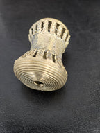 Oversized Ashanti Brass Talking Drum Bead | Ghana Statement Bead