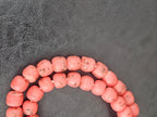 Authentic Krobo Powdered Glass Beads Ghana | Matte Coral Recycled Glass Beads | 13–14mm African Beads