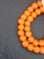 Multicolor Hand-Painted Krobo Rondelle Glass Beads & Orange Pocket Glass Beads | Handmade in Ghana