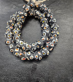 Designer Eye Trade Beads – Black, White & Multicolor 37–38 Beads