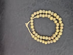 Handcrafted Ashanti Brass Ribbed Round Beads | Large Hole Ghana Brass Beads | African Brass Jewelry Making Supplies