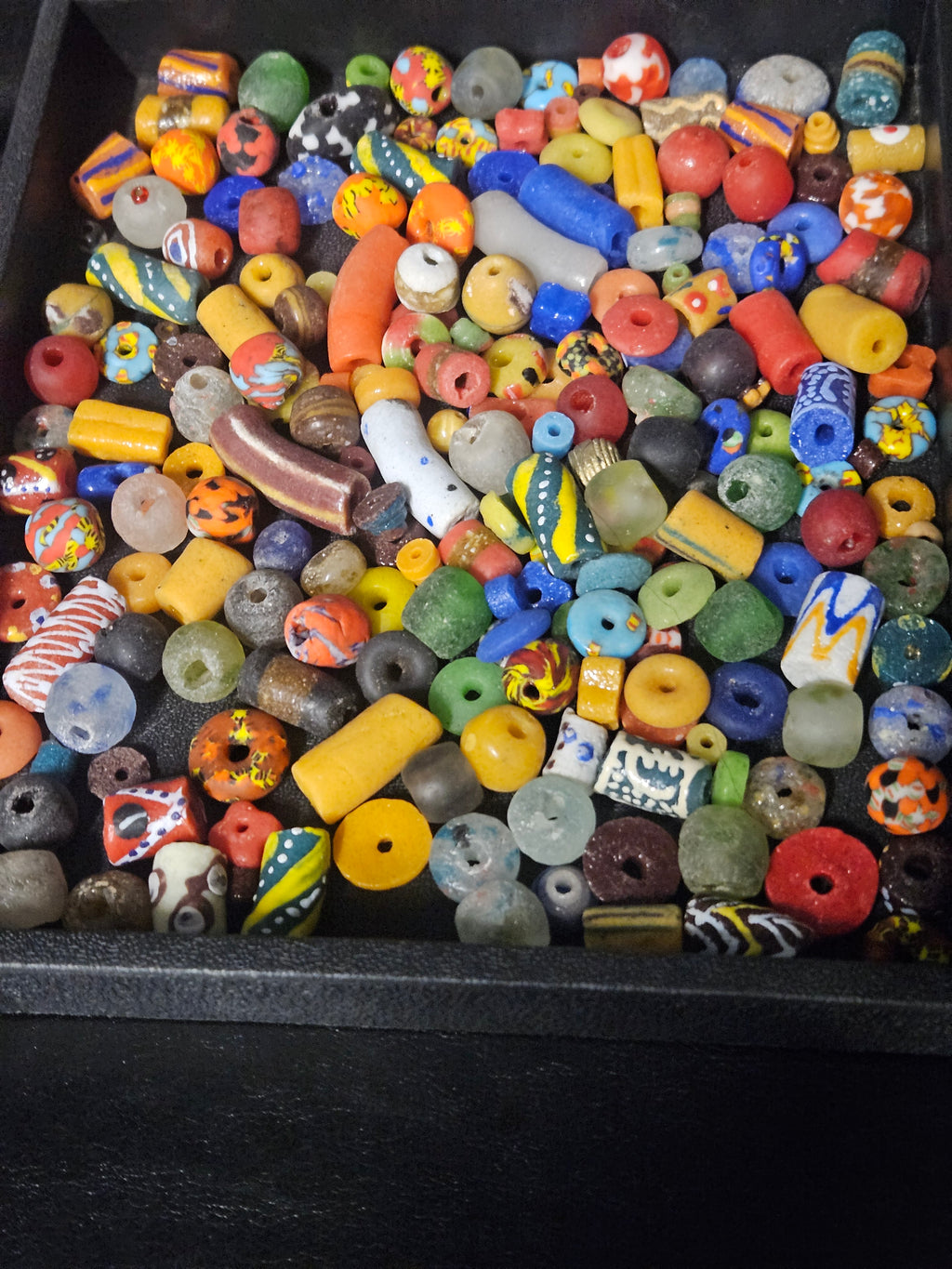 African Bead Soup Mix – Assorted Loose Krobo Glass Beads, 1 Cup