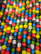 African Glass Beads – Multicolor Krobo Pocket Bead Strand from Ghana
