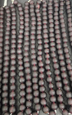 Burgundy Krobo Pocket Glass Beads – Handmade in Ghana, 13–14mm