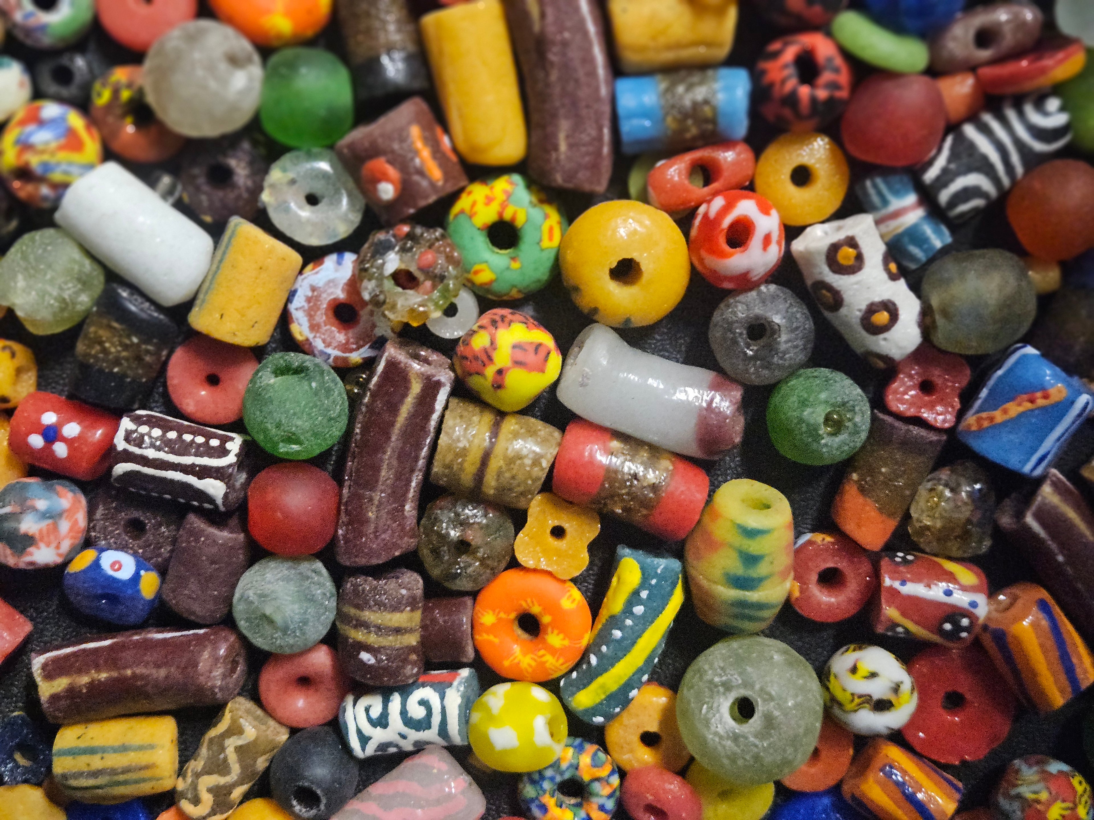 Asymmetrical African Bead Mix – Assorted Krobo Glass Beads