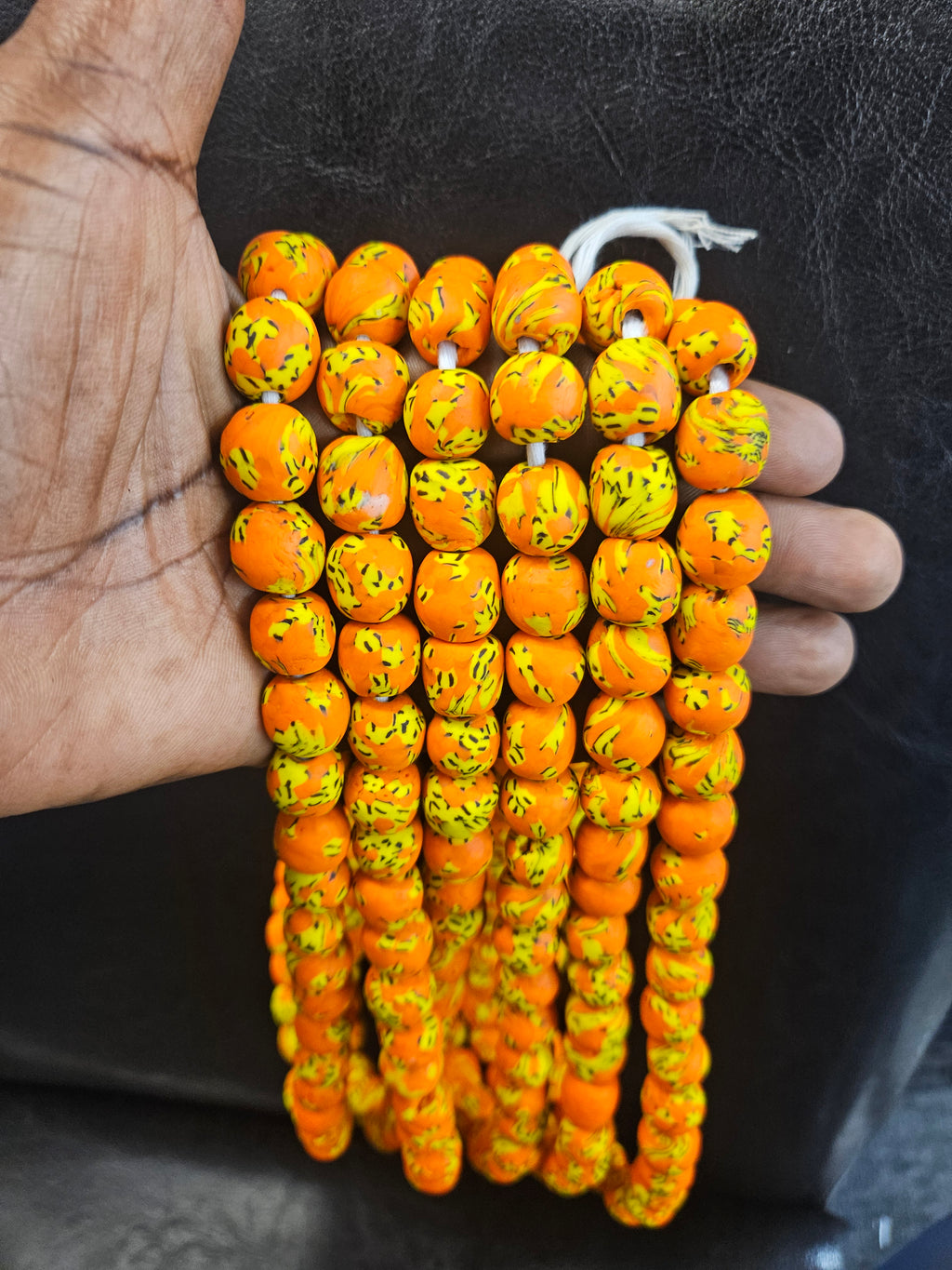 Vibrant African Recycled Glass Beads from Ghana - Perfect for Jewelry Making
