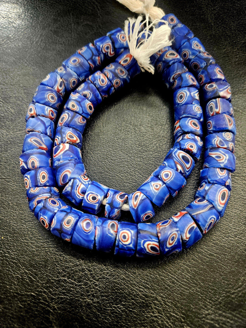 Blue Eye Trade Beads – Multicolor Pattern 8–10 × 14–15mm