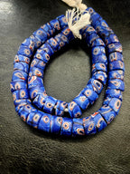 Blue Eye Trade Beads – Multicolor Pattern 8–10 × 14–15mm