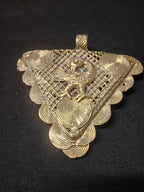 Oversized Sankofa Bird Adinkra Brass Pendant – Handcrafted in Ghana
