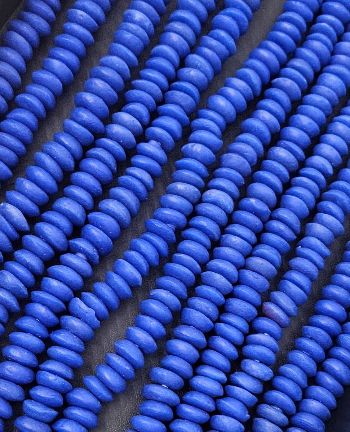 Blue African Saucer Beads- Essential Beads for Unique Jewelry Making and Artistry