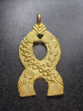 Ashanti Brass Pendant – Sacred Openwork Heritage Symbol (45mm × 85mm)
