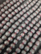 Burgundy Krobo Pocket Glass Beads – Handmade in Ghana, 13–14mm