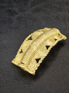 African Curved Ashanti Brass Component Bead