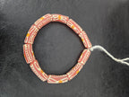 African Glass Beads – Painted Krobo Tubes, Terracotta
