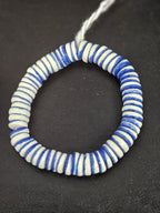 Cobalt Blue Round Spacer handcrafted Ghanaian recycled glass beads