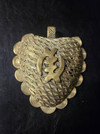Oversized Gye Nyame Adinkra Brass Pendant – Handcrafted in Ghana