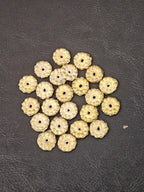 Handcrafted Ashanti Brass Spacer Beads | Large African Brass Disc Beads from Ghana | Jewelry Making Supplies