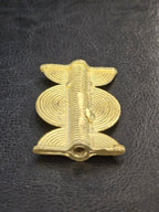 Handcrafted Ashanti Brass Statement Component Bead | Large Hole African Brass Focal Bead | Ghana Artisan Jewelry Component 35x48mm