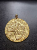 Ashanti Brass Africa Face Pendant – Handcrafted Ghanaian Heritage Symbol