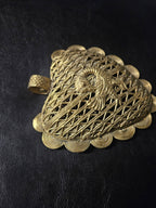 Oversized Sankofa Bird Adinkra Brass Pendant Handmade in Ghana