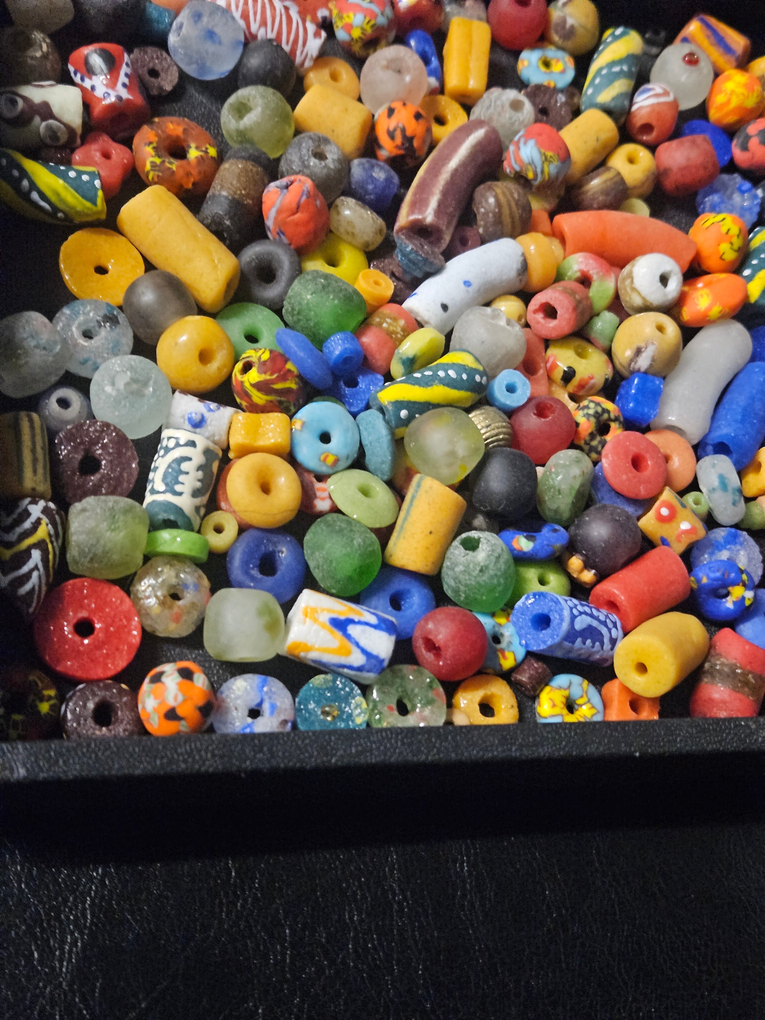 African Bead Soup Mix – Assorted Loose Krobo Glass Beads, 1 Cup