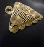 Oversized Adinkrahene Akofena Brass Statement Pendant – Handcrafted in Ghana