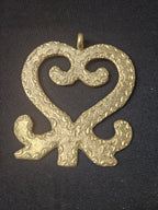 Oversized Sankofa Ashanti Brass Pendant | Authentic Ghanaian Adinkra Symbol | Handcrafted African Brass Statement Pendant