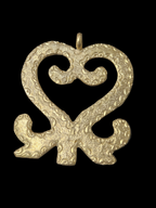 Oversized Sankofa Ashanti Brass Pendant | Authentic Ghanaian Adinkra Symbol | Handcrafted African Brass Statement Pendant