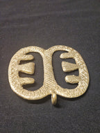 Large Handcrafted Ese Ne Tekrema African Brass Pendant | Authentic Ghana Adinkra Symbol