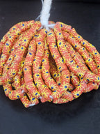 Painted Krobo Glass Tube Beads | Coral Orange Recycled Glass Tube Beads | Handmade in Ghana | 13–14×26–30mm