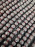 Burgundy Krobo Pocket Glass Beads – Handmade in Ghana, 13–14mm