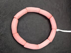 Authentic Blush Pink Krobo Powdered Glass Tube Beads Handmade in Ghana • Large Hole Recycled African Glass Tube Beads • Jewelry Making Supplies • Aadampo African Beads