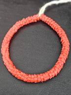 Coral Krobo Glass Spacer Beads, Handmade African Recycled Glass Beads, Ghana Jewelry Making Supplies