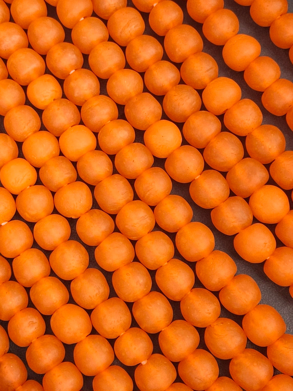 African Glass Beads – Orange Krobo Pocket Beads from Ghana