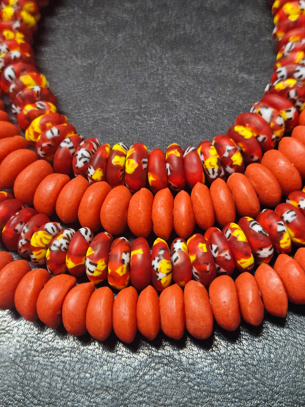 Authentic Fused Krobo Rondelle Glass Beads for Jewelry Designers | Ghana Recycled Glass Collection