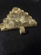 Oversized Adinkrahene Lion Brass Pendant – Ghana