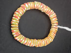 Mustard Gold Round Spacer handcrafted Ghanaian recycled glass beads