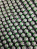 Emerald Frost Krobo Pocket Glass Beads | Handcrafted Ghana Recycled Glass Beads | Translucent Green Artisan Beads