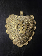Oversized Gye Nyame Adinkra Brass Pendant – Handcrafted in Ghana