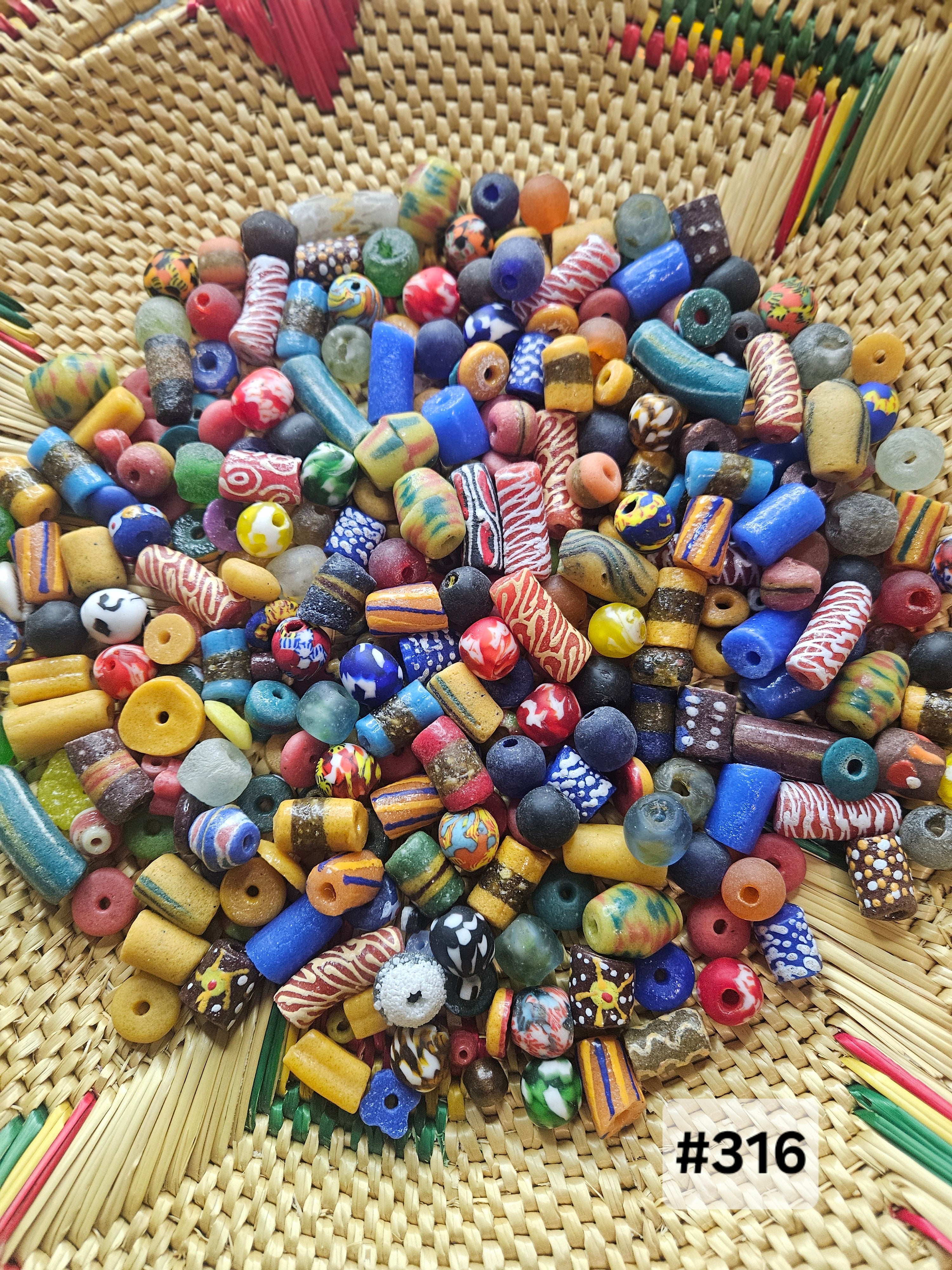 Krobo Fused & Painted Glass Bead Soup.