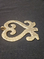 Oversized Sankofa Ashanti Brass Pendant | Authentic Ghanaian Adinkra Symbol | Handcrafted African Brass Statement Pendant